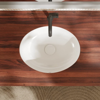 Zápustné umyvadlo Hansgrohe Xuniva D 45x35 cm bez otvoru pro baterii, s přepadem 60152450