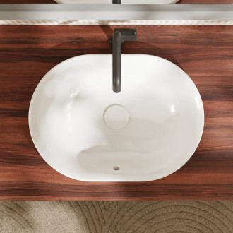 Zápustné umyvadlo Hansgrohe Xuniva U 55x40 cm bez otvoru pro baterii, s přepadem 60157450