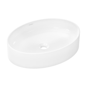 Umyvadlo na desku Hansgrohe Xuniva D 55x40 cm bez otvoru pro baterii, bez přepadu 60165450