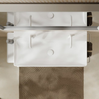 Umyvadlo Hansgrohe Xelu Q 100x48 cm se dvěma otvory pro baterii 61037450