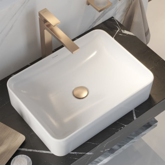 Umyvadlo na desku Hansgrohe Xuniva Q 55x40 cm bez otvoru pro baterii, bez přepadu 61075450