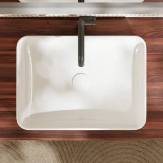 Umyvadlo na desku Hansgrohe Xuniva Q 55x40 cm bez otvoru pro baterii, bez přepadu 61075450