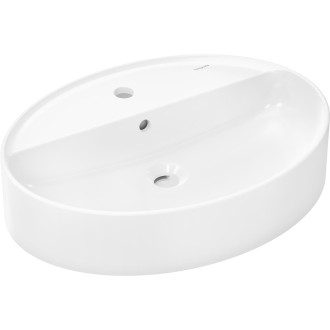 Umyvadlo na desku Hansgrohe Xuniva D 60x45 cm otvor pro baterii uprostřed 61078450
