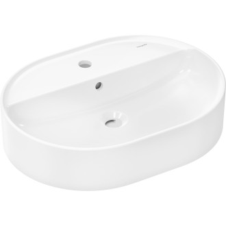 Umyvadlo na desku Hansgrohe Xuniva U 60x45 cm otvor pro baterii uprostřed 61080450