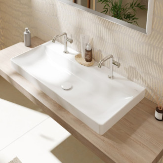 Umyvadlo Hansgrohe Xelu Q 100x48 cm se dvěma otvory pro baterii 61040450