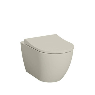 Wc s prkénkem softclose závěsné VitrA S60 taupe mat zadní odpad 7510-020-6319