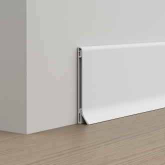 Soklová lišta sokl Eviso bílá mat, hliník délka 250 cm, výška hrany 60 mm, ASWH0460