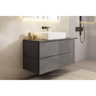 Deska pod umyvadlo Hansgrohe Xilesa E 118x1,6x55 cm břidlicová matná šedá mat 54271760