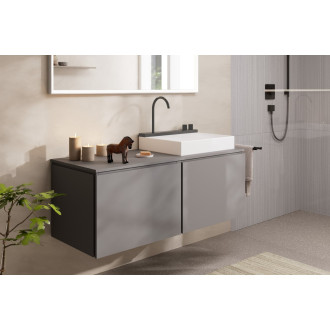 Deska pod umyvadlo Hansgrohe Xilesa E 137,5x1,6x55 cm břidlicová matná šedá mat 54273760