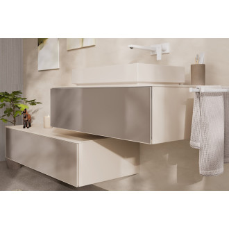 Skříňka pod umyvadlo pod desku Hansgrohe Xevolos E 98x27,5x55 cm písková matná béžová 54314790