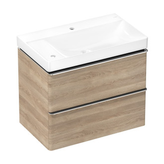 Skříňka s umyvadlem Hansgrohe Xelu Q 80x69,5x48 cm přírodní dub 54379000