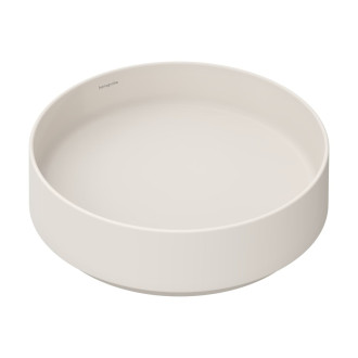 Umyvadlo Hansgrohe Xuniva Evo S 40x40 cm písková matná béžová mat bez otvoru pro baterii, bez přepadu 60323780