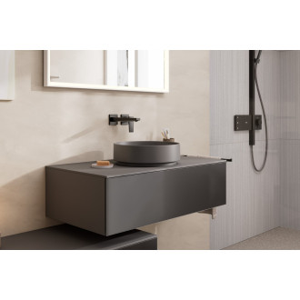 Umyvadlo Hansgrohe Xuniva Evo S 40x40 cm břidlicová matná šedá mat bez otvoru pro baterii, bez přepadu 60323760