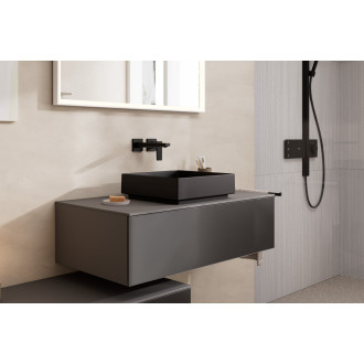 Umyvadlo Hansgrohe Xuniva Evo E 40x40 cm černá matná mat bez otvoru pro baterii, bez přepadu 60324670