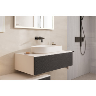 Umyvadlo Hansgrohe Xuniva Evo U 65x40 cm písková matná béžová mat bez otvoru pro baterii, bez přepadu 60325780