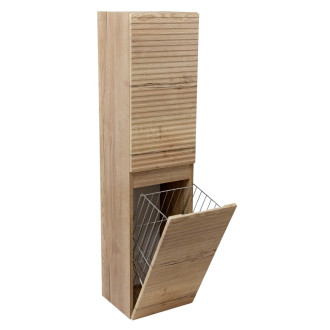 Koupelnová skříňka vysoká s košem na prádlo Naturel Savona 36x145x31,8 cm dub Halifax mat SAVONAV36DHK