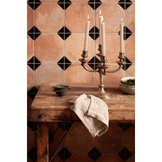 Dlažba Peronda FS Nonna black decor 45,2x45,2 cm mat FSNONNABK