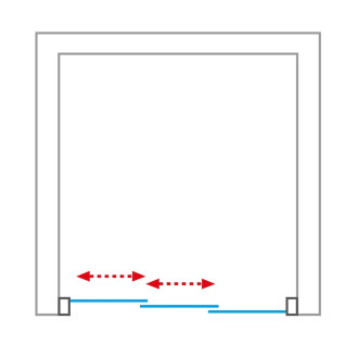 Sprchové dveře 100 cm Roth Cariba Line CI D3L 100200 VPE