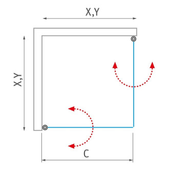 Sprchové dveře 80 cm Roth Melina Line MI PIG 080200 VPE
