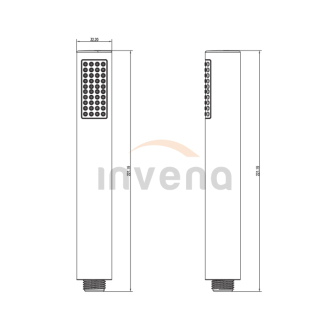 Invena ROUND AS-04-001-X Sprchová hlavice, chrom