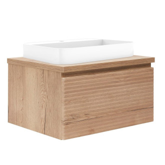 Koupelnová skříňka s umyvadlem a krycí deskou Naturel Savona 98x43x44,8 cm dub Halifax mat SAVONA100DHDU