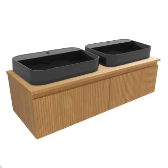 Koupelnová skříňka s umyvadlem SAT Evolution 118x30x44,8 cm dub medový mat SATEVO120DMDUB