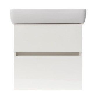 Koupelnová skříňka s keramickým umyvadlem Laufen Naturel Project 52,5x51x45,3 cm bílá lesk PROJECT260BI