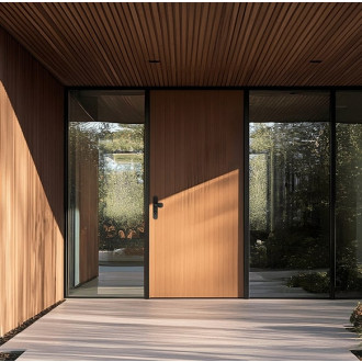 Bezpečnostní kování Naturel Securo černá matná s překrytím pro vstupní dveře SECUROBSMAKL72