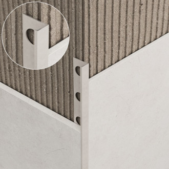 Lišta ukončovací "L" Eviso světle žlutá mat, hliník délka 270 cm, výška hrany 8 mm, ALSA0408