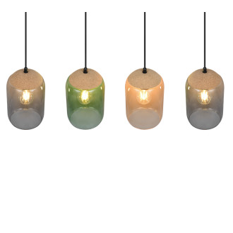 Závěsné světlo Trio Cork černá 364600417