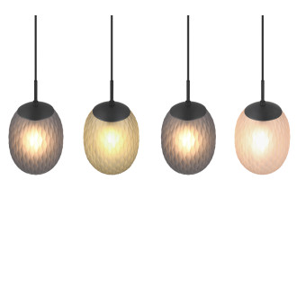 Závěsné světlo Trio Facette černá 364200417