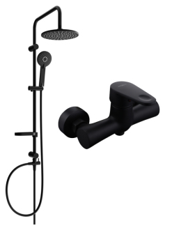 Mexen Carl Sprchový set s sprchovou baterií Kama, černá 72540240-70
