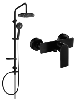 Mexen Carl Sprchový set s sprchovou baterií Alfa, černá 745740240-70