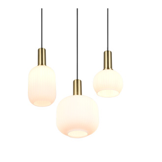 Závěsné světlo Trio Diva mosaz 319830308