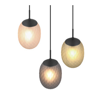 Závěsné světlo Trio Facette černá 364230317