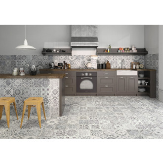 Dlažba Geotiles Manises negro 60,8x60,8 cm mat MANISES61ZB