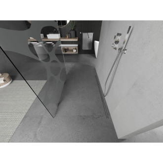 Mexen Kioto volně stojící sprchová zástěna 100 x 200 cm, bílá vlna 8 mm, chrom - 800-100-002-01-97