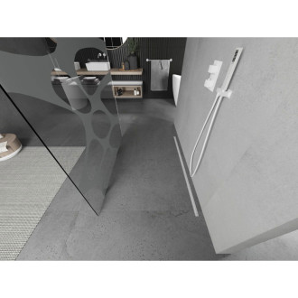 Mexen Kioto volně stojící sprchová zástěna 100 x 200 cm, bílá vlna 8 mm, bílá - 800-100-002-20-97