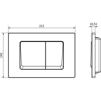 Ovládací tlačítko Mexen Fenix 10 XS, lesklá bílá - 601000