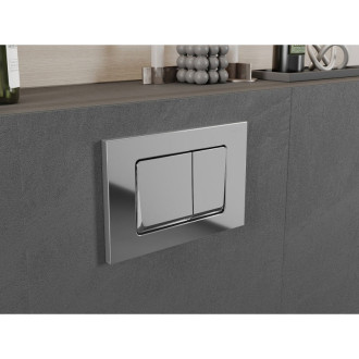 Splachovací tlačítko Mexen Fenix 10 XS, lesklý chrom - 601001