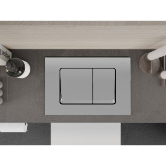 Splachovací tlačítko Mexen Fenix 10 XS, lesklý chrom - 601001