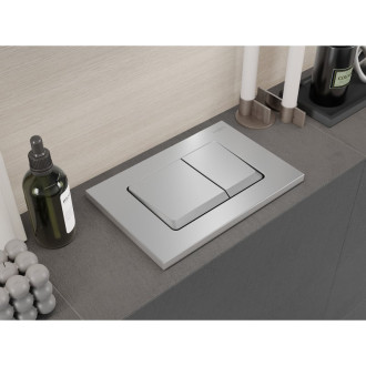 Splachovací tlačítko Mexen Fenix 10 XS, matný chrom - 601002