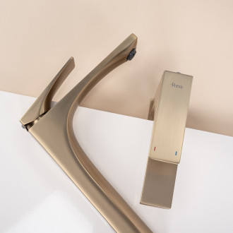 REA Joe Brush Gold low Umyvadlová baterie nízká, kartáčovaná zlatá REA-B8990