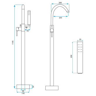 Rea Volně stojící baterie Rea Lungo Titan REA-B6396