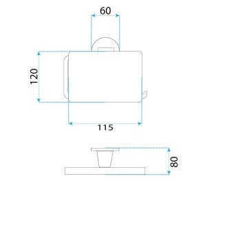 Rea Držák na toaletní papír 16101 Aristo Brushed Gold REA-98509