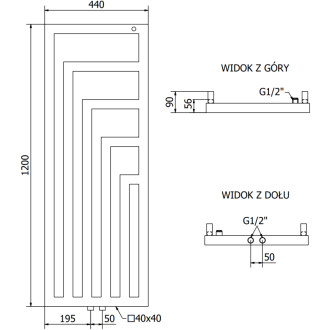 ALASKA otopné těleso 1216x440, 549 W, bílá W205-1216-440-00-20