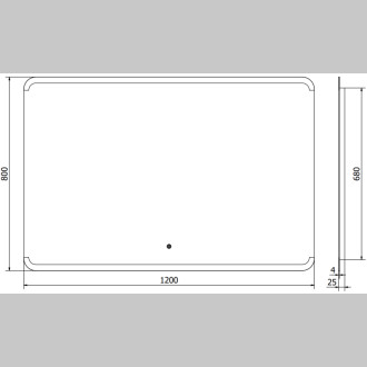 Mexen Nida osvětlené koupelnové zrcadlo 120 x 80 cm, LED 6000K, proti páře - 9806-120-080-611-00