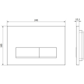 Splachovací tlačítko Mexen Fenix 12, lesklý chrom - 601201