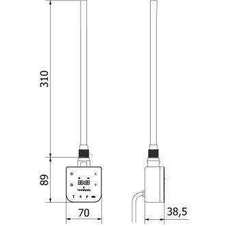 Mexen FA-F elektrický ohřívač s Wi-Fi, 300 W, bílý - W953-0300-20