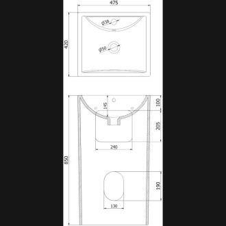 Volně stojící umyvadlo Mexen Oda 47 x 42 cm, matná černá - 26124770